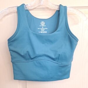 Teal Crop Top Sports Bra Move Theology Size Small
